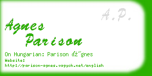 agnes parison business card